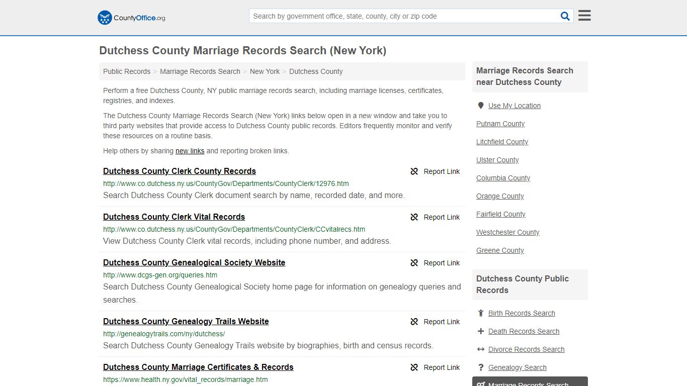 Marriage Records Search - Dutchess County, NY (Marriage ...